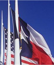 Texas and US Flags
